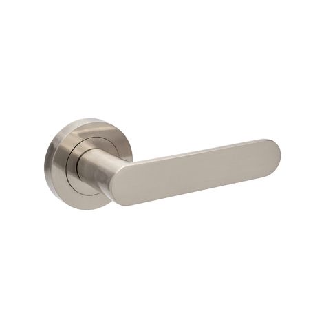 Duke - Brushed Nickel | Zanda Architectural Hardware Brushed Nickel Door Handles, Silver Door Handles, Bedroom Door Handles, Stainless Steel Door Handles, Mortice Lock, This Old House, Twist Out, Door Accessories, Lever Handle