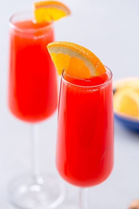 Mimosa Recipe, Refreshing Summer Cocktails, Brunch Cocktails, Champagne Cocktail, Cherry Juice, Pretty Drinks, Alcohol Drink Recipes, Maraschino Cherry, Drinks Alcohol Recipes