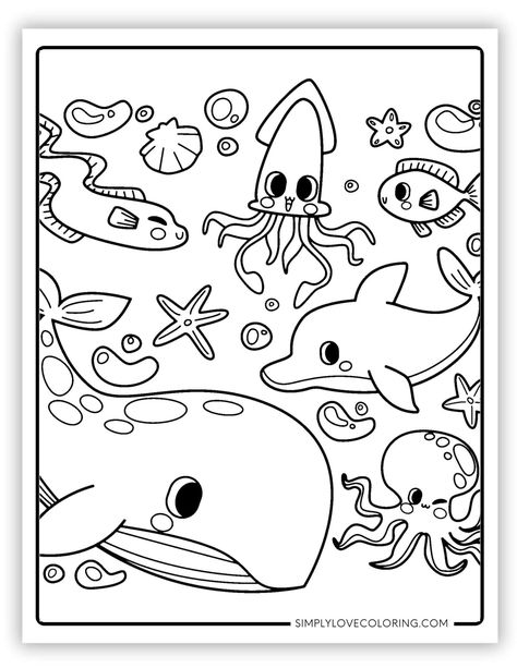 Free sea life coloring pages are the perfect activity for homeschooling, classrooms, teachers, kids' activities, and educational activities. Sea Life Worksheets Preschool, Ocean Animals Coloring Free Printable, Under The Sea Coloring Pages Free, Ocean Animal Coloring Pages Free, Free Ocean Coloring Pages, Sea Animal Coloring Pages Free Printable, Ocean Coloring Pages Free Printable, Ocean Animal Coloring Pages, Ocean Coloring Pages For Kids