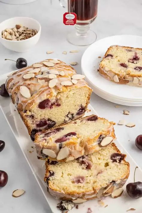 Mary Berry Cherry and Almond Cake Recipe - British Recipes Book Almond Cake Recipes, School Desserts, Old School Desserts, Cherry And Almond Cake, Cake Recipes Uk, Almond Pound Cakes, Mary Berry Recipe, British Recipes, Almond Cake Recipe