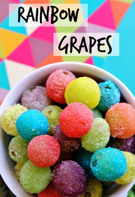 Jello Grapes, Unicorn Food, Bolo Halloween, Trolls Birthday Party, Troll Party, Party Snack, Rainbow Food, Kids Party Food, Oreo Dessert