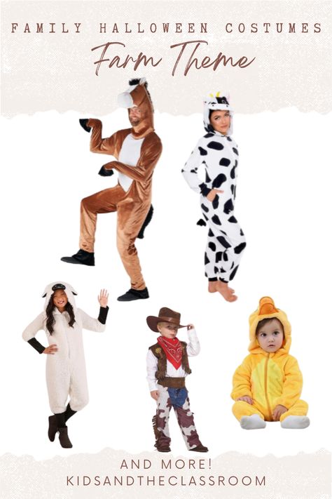 Theme Costumes, Costume Themes, Farm Theme, Family Halloween Costumes, Family Halloween, Themed Outfits, The Classroom, A Family, Halloween