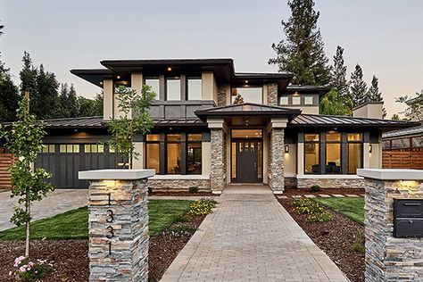 Modern Craftsman House, Modern Prairie Home, Prairie Style Architecture, Modern Mountain House, Modern Prairie, Prairie House, Prairie Home, Prairie Style Houses, American Houses