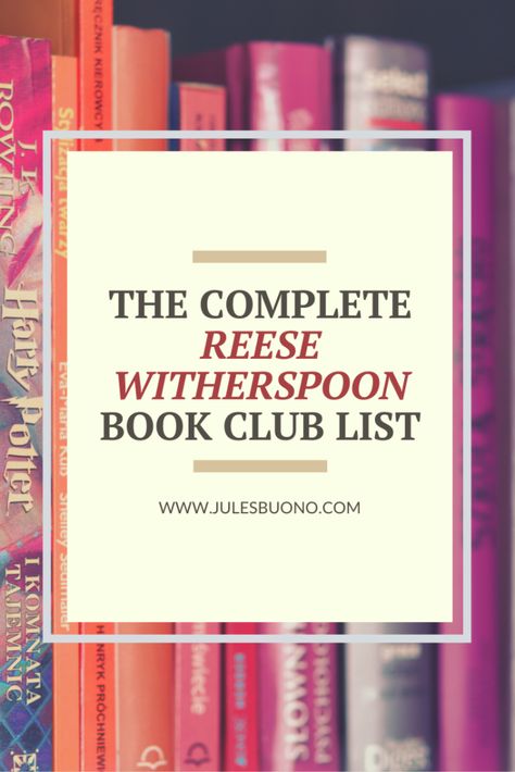 Reese Witherspoon's book club is one of the most popular celebrity book clubs, and this is an updated Reese Witherspoon book club list with her choices and my recommendations on what to read and what to skip, including my thoughts on This Is How It Always Is, Daisy Jones & the Six, From Scratch and Such a Fun Age. It covers 2017, 2018, 2019 and 2020 in the list. Click to read more. Reese Witherspoon Book, Reese Witherspoon Book Club, Book Club List, Best Book Club Books, Book Club Reads, Celebrity Books, Book Bucket, Books You Should Read, Book Clubs