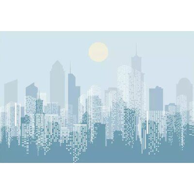 Mural Graphic Design, Landscape Wall Mural, Basement Construction, City Graphic, Three Season Room, Textile Wallpaper, Cloud Technology, Textile Wall Art, Hallway Entryway