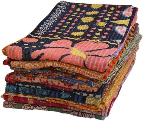 "WHOLESALE Indian Handmade Vintage Kantha Quilt Throw Reversible Blanket Bedspread Cotton Fabric Bohemian Fabric Boho Quilt Chic Bedding Coverlets Vintage Kantha Quilt Gudri, Handmade Kantha Ethnic Stitch Decorative Gudri Floral Print King Size Quilt ,Indian Handmade Bohemian Bedspread Antique Vintage Kantha Quilt Indian Bed Spreads Embroidered Blanket Whole Sale Tribal Kantha Quilts Vintage Cotton Bed Cover Throw Old Assorted Patches Made Rally Wholesale Cotton Kantha Quilt Indian Vintage old S Boho Quilts, Boho Chic Bedding, Sari Quilt, Bohemian Fabric, Quilts Vintage, Bohemian Quilt, Kantha Throw Blanket, Boho Quilt, Indian Quilt