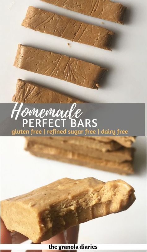 Perfect Bar Recipe, Homemade Protein Bars Healthy, Perfect Bars, Healthy Protein Bars, Peanut Butter Protein Bars, Protein Bars Homemade, Protein Bar Recipes, Protein Powder Recipes, Healthy Food Facts