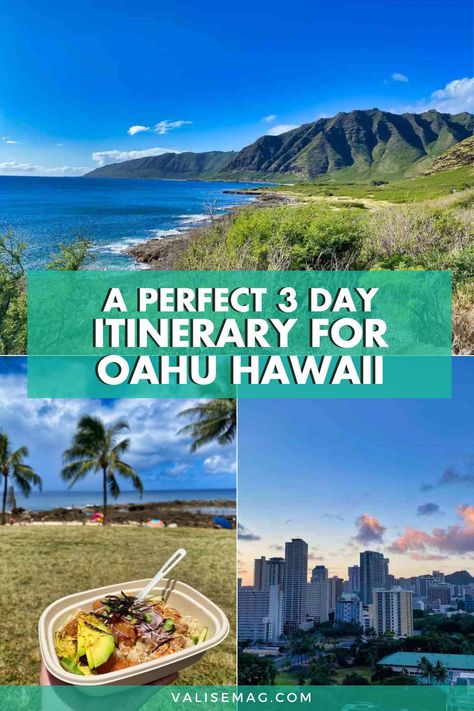 Plan the perfect weekend on Oahu Hawaii with this 3-day itinerary full of things to do on Oahu including Oahu hikes, Hawaii travel tips, and the best restaurants on Oahu. Oahu Itinerary, Hawaii Trip Planning, Hawaii Vacation Tips, Things To Do In Oahu, Hawaii Itinerary, Kailua Beach, Oahu Vacation, Oahu Travel, Lanikai Beach