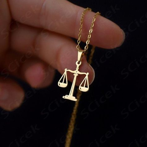 $239.25 $319.00 Libra Necklace, Libra Gifts, Scales Of Justice, Women Heels, Law Student, Jewellery Gift, Gold Chain Necklace, Law Firm, Pretty Jewellery