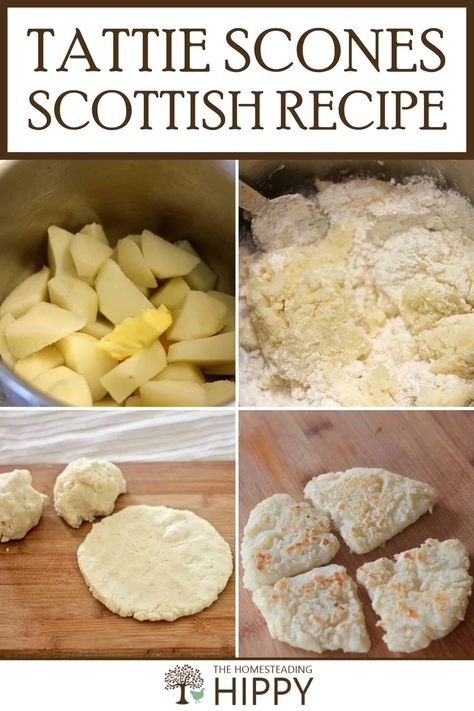 Tattie scones are the perfect breakfast companion,  and the best part is, they only need a few basic ingredients. #scottish #recipe #homestead Scottish Recipes Authentic, Irish Meals, Outlander Recipes, Scottish Traditions, Scottish Kitchen, Traditional Scottish Food, Tattie Scones, Cultural Foods, Scottish Breakfast