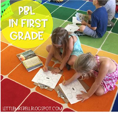 Little Mrs. Bell: Project Based Learning in First Grade Problem Based Learning Activities, Project Based Learning 1st Grade, First Grade Research Project Ideas, First Grade Project Based Learning, Project Based Learning Elementary 1st, Project Based Learning 3rd Grade, Pbl Projects Elementary, First Grade Library, First Grade Gifts