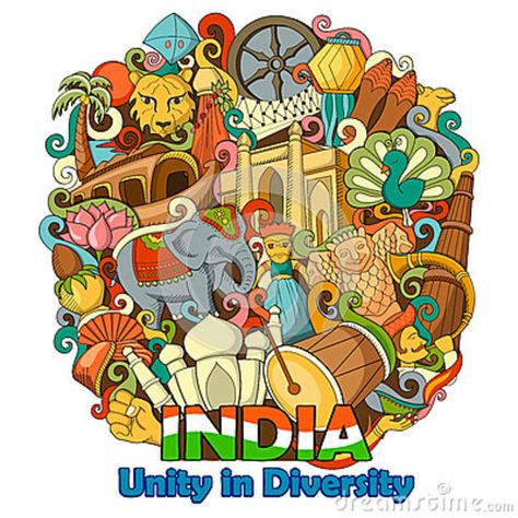 India Doodle, India Illustration, Diversity Poster, Culture Of India, India Poster, Doodle Background, Boho Art Drawings, India Culture, Unity In Diversity