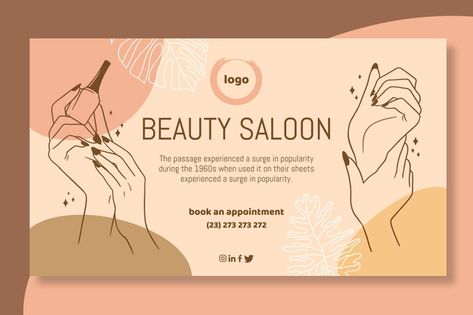 Free Vector | Beauty salon banner template Beauty Salon Banner, Accessories Background, Spa Instagram, Beauty Salon Posters, Beauty Salon Business Cards, Hair Salon Logos, Cosmetics Banner, Salon Business Cards, Instagram Banner