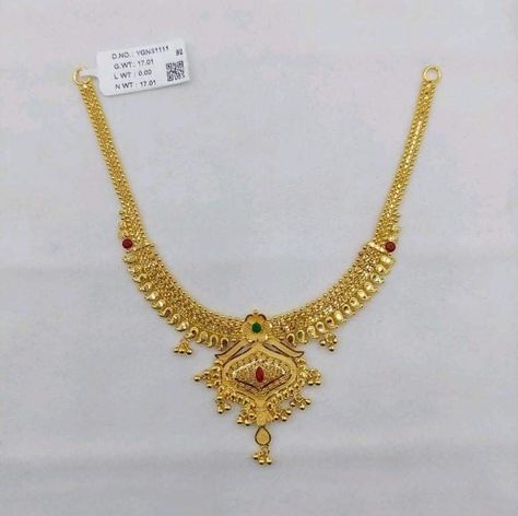 15 Grams Gold Necklace Indian, Necklace Designs Gold Indian Simple, Nackles Gold Design, Shiva Jewellery, Neckless Gold Jewelry Indian, Nackles Design, Gold Necklace Set 20 Grams, 20 Grams Gold Necklace Designs, Neckless Gold Jewelry