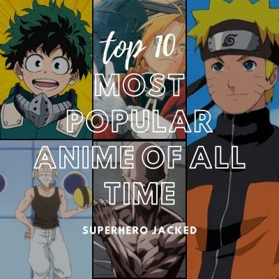 top 10 most popular anime of all time Superhero List, Superhero Jacked, Character Workouts, Most Popular Anime Characters, One Punch Man Workout, The Last Airbender Characters, Superhero Quotes, Best Superhero, Bleach Characters