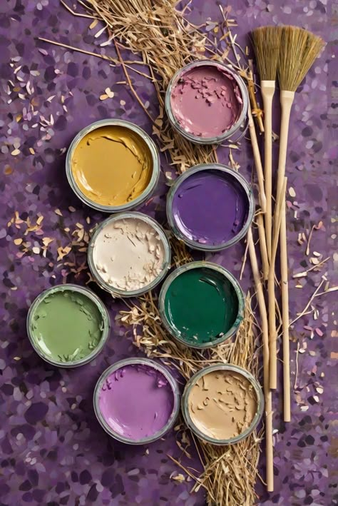 Explore the perfect pairing of Forest Green and Orchid Purple with these Top 5 Palettes of SW colors. Elevate your room's style with a refreshing interior designer routine. #ad     #kitchen #wallpaint2024  #color2024  #DIYpainting  ##DIYhomedecor  #Fixhome Gold Purple Green Color Palette, Green And Purple Paint Schemes, Forest Green Purple Color Palette, Purple Green Black Color Palette, Colour Palette Purple Green, Sherwin Williams Color Palette, Blue Interior Design, Top Paintings, Lavender Mist