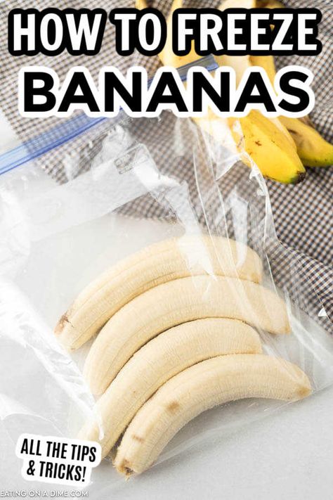 Freeze Bananas How To, Freezing Bananas How To, How To Freeze Ripe Bananas, Freezing Bananas For Bread, Can You Freeze Mashed Bananas, How To Freeze Banana Bread, Best Way To Freeze Bananas, Freezing Banana Bread, Banana Freezer Recipes