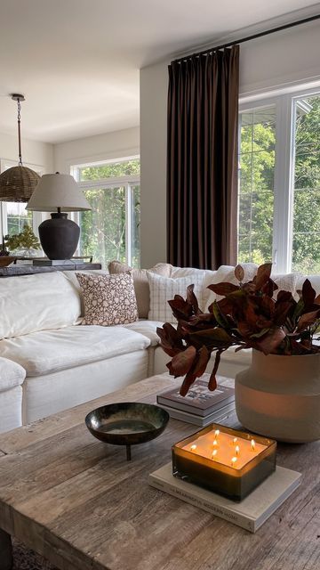 TWOPAGES on Instagram: "Transforming Your Space for Fall with Velvet Curtains!🍂

"I made this space just a little more moody for the upcoming Fall/Winter seasons thanks to these STUNNING chocolate brown custom curtains from TWOPAGES🤎 ⁣
⁣
Did I mention that they’re velvet? The depth and extra layer of texture that they add to our living room is just soo good. And of course, the quality is 👌🏼"

Collection: Birkin Velvet Curtain Pleated ⁣
Color: Chocolate ⁣
Header Style: Tailor Pleat ⁣

(cr:@athomewithcate)
#twopagescurtains #twopageshome" Moody Curtains, Brown Curtains Living Room, Brown Curtains, Classic Living Room, Color Chocolate, Velvet Curtains, Humble Abode, Custom Curtains, Formal Living Rooms