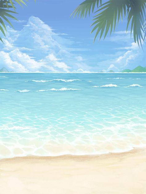 Tipsy Beach | Love Nikki-Dress UP Queen! Wiki | Fandom Beach Anime Background, Anime Beach Background, Tea Party Princess, Anime Beach, Beach Cartoon, Casa Anime, Beach Drawing, Love Nikki, Episode Interactive Backgrounds