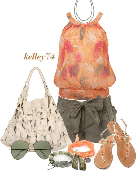 "Summer Shopping Trip" by kelley74 on Polyvore Khaki Outfits For Women, Plus-koon Muoti, Outfits For Women Summer, Khakis Outfit, Summer Shopping, Short Women Fashion, Outfits For Women, Womens Fashion For Work, Cute Summer Outfits