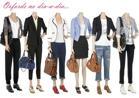 Outfits To Wear With Oxford Shoes, Oxford Shoes Skirt Outfit, Brouges Women Outfit Work, Saddle Oxfords Outfit, Oxford Shoe Outfits, Styling Oxford Shoes Women, Wingtip Shoes Women Outfit, Outfit With Oxford Shoes Women, Brown Oxford Shoes Outfit Women