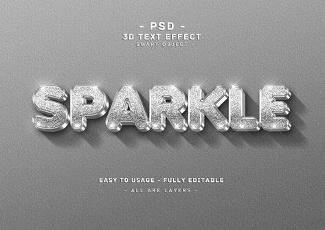 Sparkle Text, Sparkle Logo, Diamond Graphic, 3d Text Effect, Dance Academy, 3d Text, Gold Text, Design Posters, Shine Bright Like A Diamond