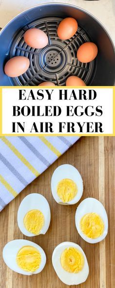 Eggs In The Air Fryer, Air Fryer Hard Boiled Eggs, Easy Hard Boiled Eggs, Hard Boiled Egg Recipes, Telur Rebus, Eggs Recipes, Air Fryer Cooking Times, Cooks Air Fryer, Air Fried Food