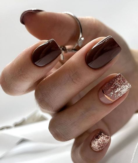 Spring Nail Designs 2023, Vampy Nails, Cool Nails, Inspiration Nails, Spring Nail Designs, Cat Kuku, Spring Nail, Brown Nails, Elegant Nails