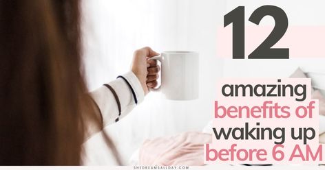 The best benefits of waking up early and how you can start to become an early riser for increased productivity, creativity and overall happiness. Early Riser, Mel Robbins, Getting Up Early, Circadian Rhythm, Make Good Choices, Self Discipline, How To Wake Up Early, Head Start, Successful People