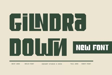 Gilndra Down - Thick Modern Font, Sans-Serif ft. space & funky - Envato 3d Presentation, Template Site, Bold Fonts, Music Logo, Music Design, Modern Fonts, Inspirational Images, Web Marketing, Page Template