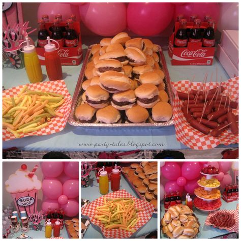 Photo 1 of 21: Sock Hop 50S Theme diner / Birthday Sock Hop 50s Diner | Catch My Party Diner Birthday Party Ideas, Diner Birthday Party, Grease Themed Parties, Grease Theme, Grease Party, 50s Theme Parties, Sock Hop Party, 15th Birthday Party Ideas, Diner Party