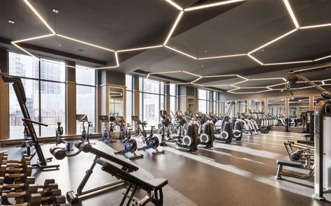 One Bennett Park Luxury Rental Apartments in Streeterville, Chicago Luxury Apartment Gym, Luxury Fitness Center, Luxury Gym Interior, Luxury Gym Design, Streeterville Chicago, Fitness Gym Interior, Gym Apartment, Luxurious Gym, Gym Luxury