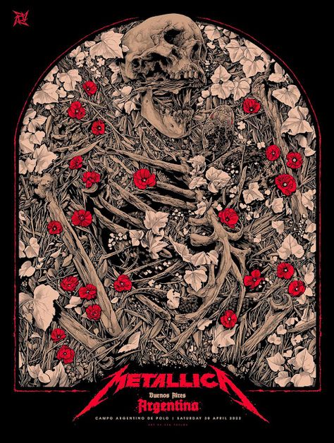 The Geeky Nerfherder: #CoolArt: 'Metallica' & 'Mastodon' Concert AP Edition prints by Ken Taylor through Posters And Toys Argentina Poster, Ken Taylor, Metallica Concert, Metallica Art, Rock Tshirt, Poster Artist, Screen Print Poster, Snake Art, Band Wallpapers