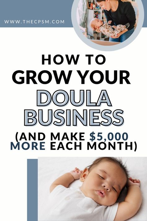 Are you a doula or interested in becoming a doula? If you want to maximize your earning potential as a doula, adding a sleep training certification is just the thing you need! Becoming a certified sleep consultant can grow your doula business and increase business profits. Expand your birthworker business today! postpartum doulas I doula life I becoming a doula I doula business marketing I how to become a sleep cosultant I sleep consultant business Postpartum Doula Business, Doula Certification, Becoming A Doula, Doula Care, Doula Training, Doula Business, Childcare Business, Doula Services, Newborn Baby Tips