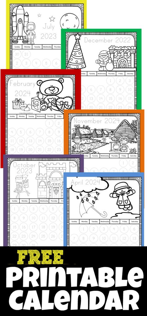 Kindergarten Math Printables, Kindergarten Calendar, 12 Months Of The Year, Calendar Worksheets, Kindergarten Math Free, Calendar Activities, September Calendar, Calendar Kit, Worksheets For Kindergarten