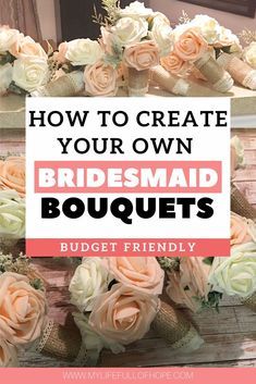 Brides Made Bouquet, Making Own Wedding Bouquet, Diy Bridesmaid Flower Bouquet, Wedding Bouquets On A Budget, Silk Bridesmaid Bouquet, How To Make Fake Bouquets, Bridesmaid Flower Bouquets Rustic, How To Make A Bouquet With Fake Flowers Diy Wedding, How To Make Wedding Bouquets With Fake Flowers