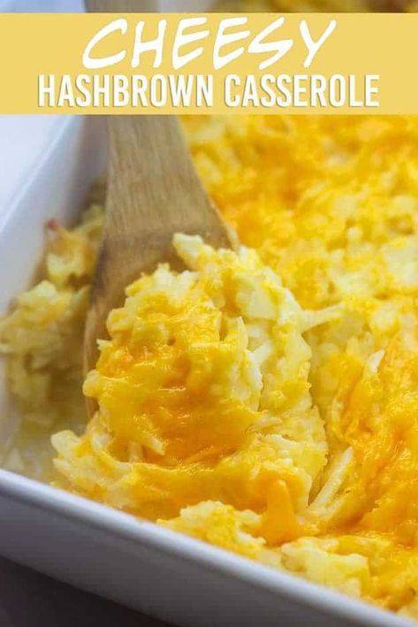 The BEST Cheesy Hashbrown Casserole - a holiday favorite! Chicken Hashbrown Casserole, Cheesy Hashbrown, Hashbrown Casserole Recipe, Cheesy Hashbrown Casserole, Cheesy Hashbrowns, Cheesy Potato Casserole, Hashbrown Casserole, First Foods, Corn Pudding