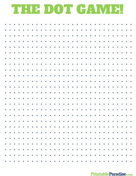 Printable Dot to Dot Game! Dot Game Printable, Dots And Boxes Game Free Printable, Facetime Games, Boxes Printable, Area Games, Free Word Search Puzzles, Playground Activities, Dots And Boxes, Optavia Recipes