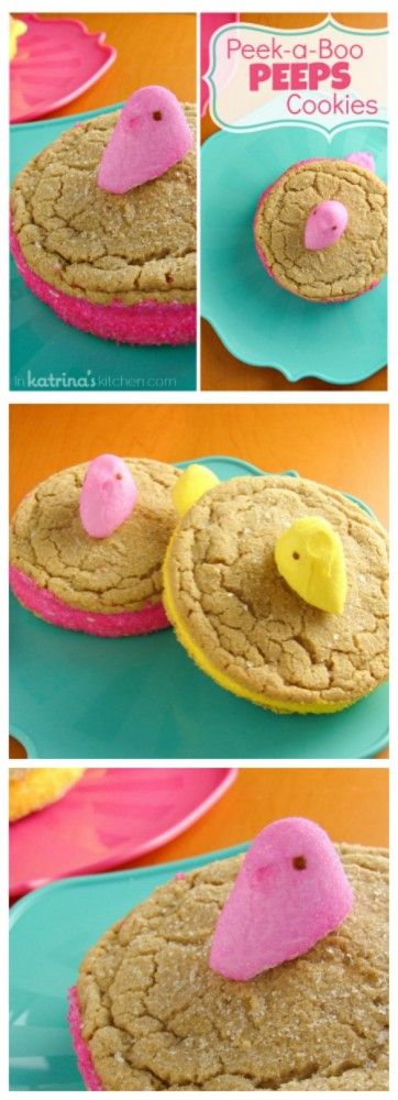 Peeps Peek a Boo Cookies Recipe Boo Cookies, Peeps Cookies, Peeps Recipes, Soft Chewy Cookies, Peeps Easter, Traditional Easter, Chewy Cookies, Easter Dinner Recipes, Biscoff Cookies