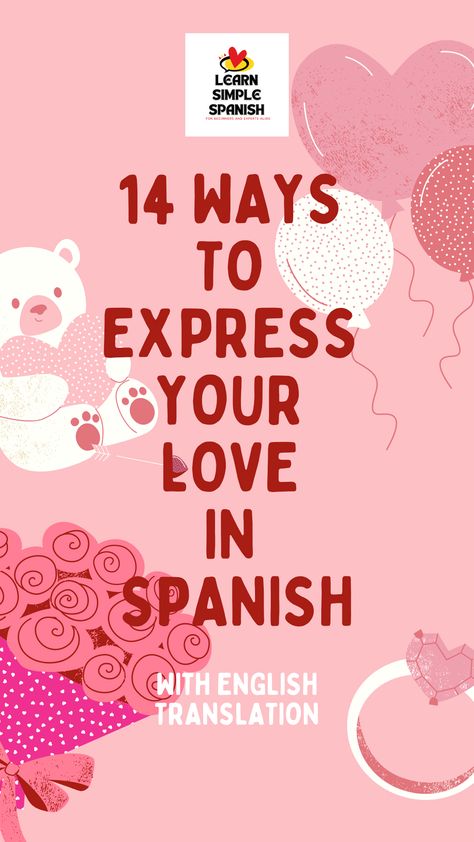 Learn 14 different ways to express your love in Spanish. From greeting your significant other a "Happy Valentine's Day" to saying "I love you to the moon and back!", we got you covered! 💗 ✍🏽 Comment down below what you would like to learn next! . . . . . #learning #espanol #spanishforbeginners #teachmorespanish #language #spanisch #idiomas #polyglot #iteachspanish #a #learnspanishfree #learningspanishlanguage #teacherspayteachers #bhfyp #worldlanguageteachers #aprenderespanol #spanishcourse Learning Espanol, Love In Spanish, Learn Spanish Free, Spanish Courses, World Languages, Spanish Language, English Translation, To The Moon And Back, Happy Valentine's Day