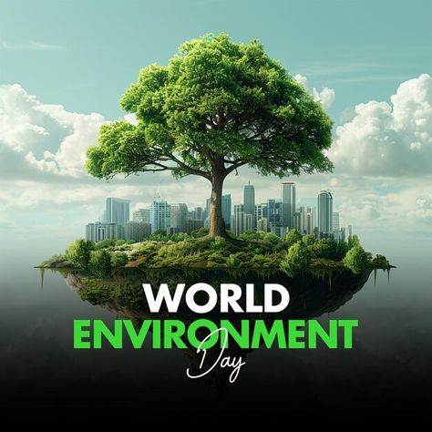 A poster for world environment with a tr... | Premium Psd #Freepik #psd World Environment Day Creative, World Environment Day Poster, Sustainability Poster, World Environment Day Posters, Friendship Photography, World Photography Day, Save Environment, Environment Protection, Beauty Planet