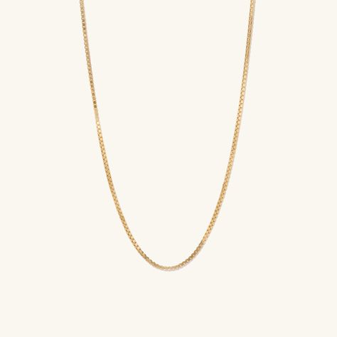 Nothing says understated like this chain—no matter how you wear it. Handcrafted in 14k solid gold. Box Chain Necklace, Earring Trends, Men's Jewelry Rings, Dangly Earrings, Timeless Jewelry, Single Earring, Men's Rings, No Matter How, Box Chain