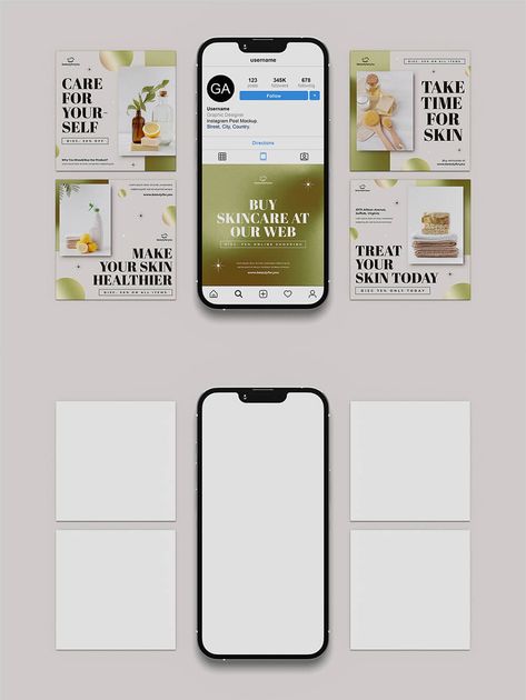 Instagram Mockup Design, Graphic Design Mockup Ideas, Instagram Mockup Template, Facebook Post Mockup, Mockup Design Templates, Instagram Post Mockup, Canva Mockups, Store Mockup, Mockup Design Ideas