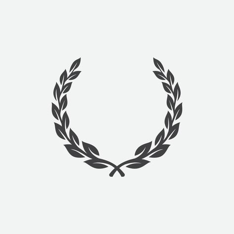 Victory Laurel Tattoo, Olive Leaf Logo, Laurel Wreath Aesthetic, Laural Wreath, Apollo Symbol, Greek Leaf Crown, Olive Branch Logo, Roman Wreath, Victory Symbol