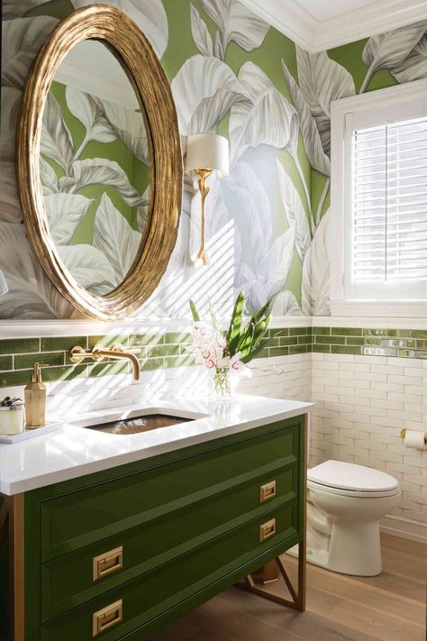 50 Small Bathroom Ideas That Will Make Your Space Feel Huge Recessed Shelves, Collected Interiors, Glass Shower Doors Frameless, Renovation Design, Downstairs Bathroom, Small Bathroom Ideas, Bathroom Redo, Bathroom Wallpaper, Bathroom Renos