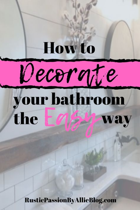 Are you remodeling your bathroom? And looking for the best organization hacks to keep a clean bathroom. These habit will help you stay organized and look like a professional decorator. You'll have a beautiful bathroom and look like Joanna Gaines in no time. Plus find out exactly where to find the most affordable bathroom decorations to keep you in your budget. #bathroom #bathroomdecor #farmhousedecor #joannagaines #whitebathroom #bathroomremodel Boho Farmhouse Bathroom Decor Ideas, Deep Clean Bathroom, Neutral Bathroom Decor, Organized Bathroom, Cheap Rustic Decor, Farmhouse Bathroom Design, Bathroom Shelf Decor, Clean Bathroom, Bathroom Decorations