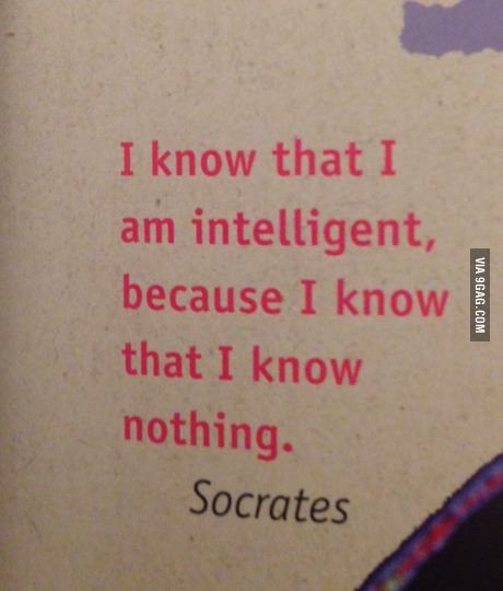 I know that I am intelligent because... I Know That I Know Nothing, I Am Intelligent, Discovery Quotes, Intj Female, I Know Nothing, Pep Talk, Most Asked Questions, Funny Horror, Socrates