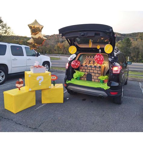 Super Mario Trunk Or Treat Game, Super Mario Trunk Or Treat Ideas For Cars, Bowser Trunk Or Treat Ideas, Diy Mario Trunk Or Treat, Trunk Or Treat Mario Kart, Super Mario Quotes, Bowser Trunk Or Treat, Trunk Or Treat Ideas Mario, Trunk Or Treat Super Mario