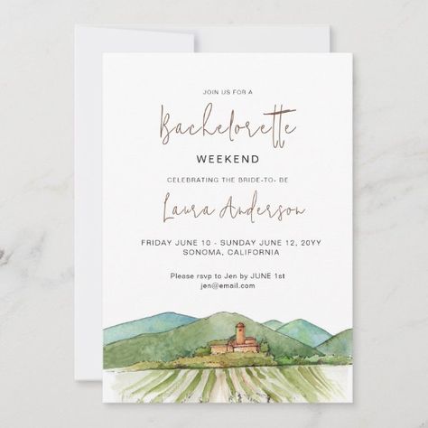 Watercolor Winery Bachelorette weekend Party Invitation Wine Tasting Bachelorette, Winery Bachelorette Party, Winery Bachelorette, Wine Bachelorette, Wine Bachelorette Party, Bachelorette Weekend Invitations, Bachelorette Invitation, Bachelorette Itinerary, Bachelorette Invitations