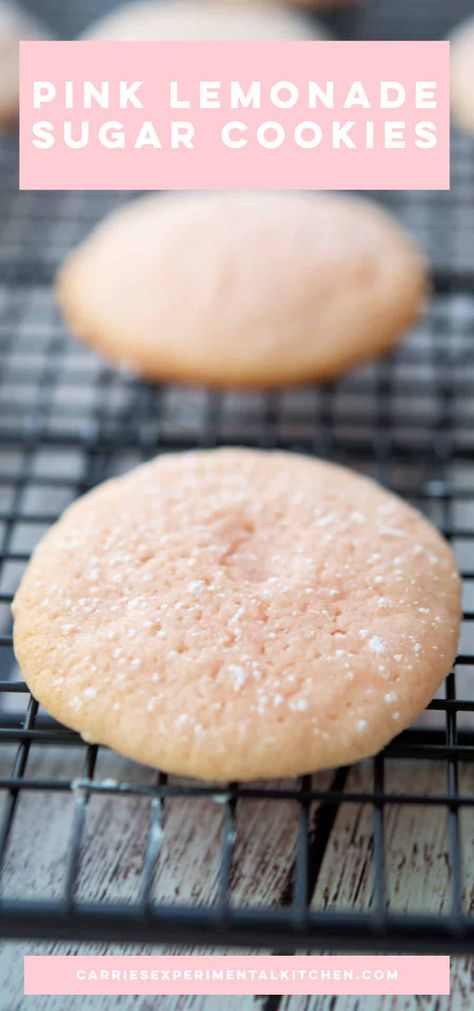 Strawberry Lemonade Cookies, Pink Lemonade Cookies, Lemonade Cookies, Jello Cookies, Homemade Strawberry Lemonade, Easy To Make Cookies, Pink Desserts, Pink Cookies, Make Cookies